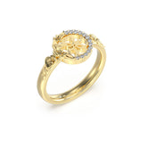 Anillo Guess Dama 4 Love Dorado Talla 7